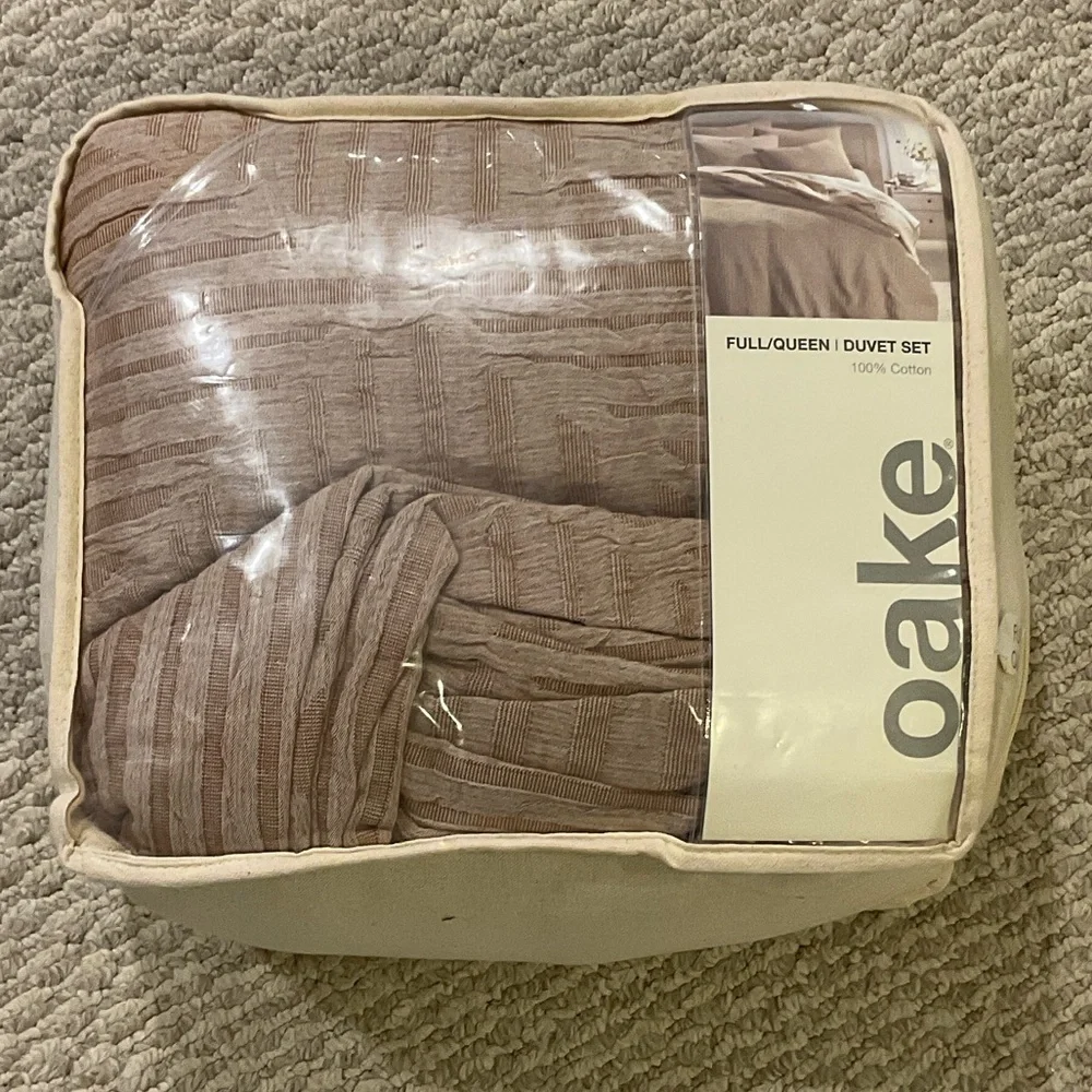OAK Textured Brown Duvet Cover